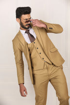 Stylish Khaki Coat Pent For Men's