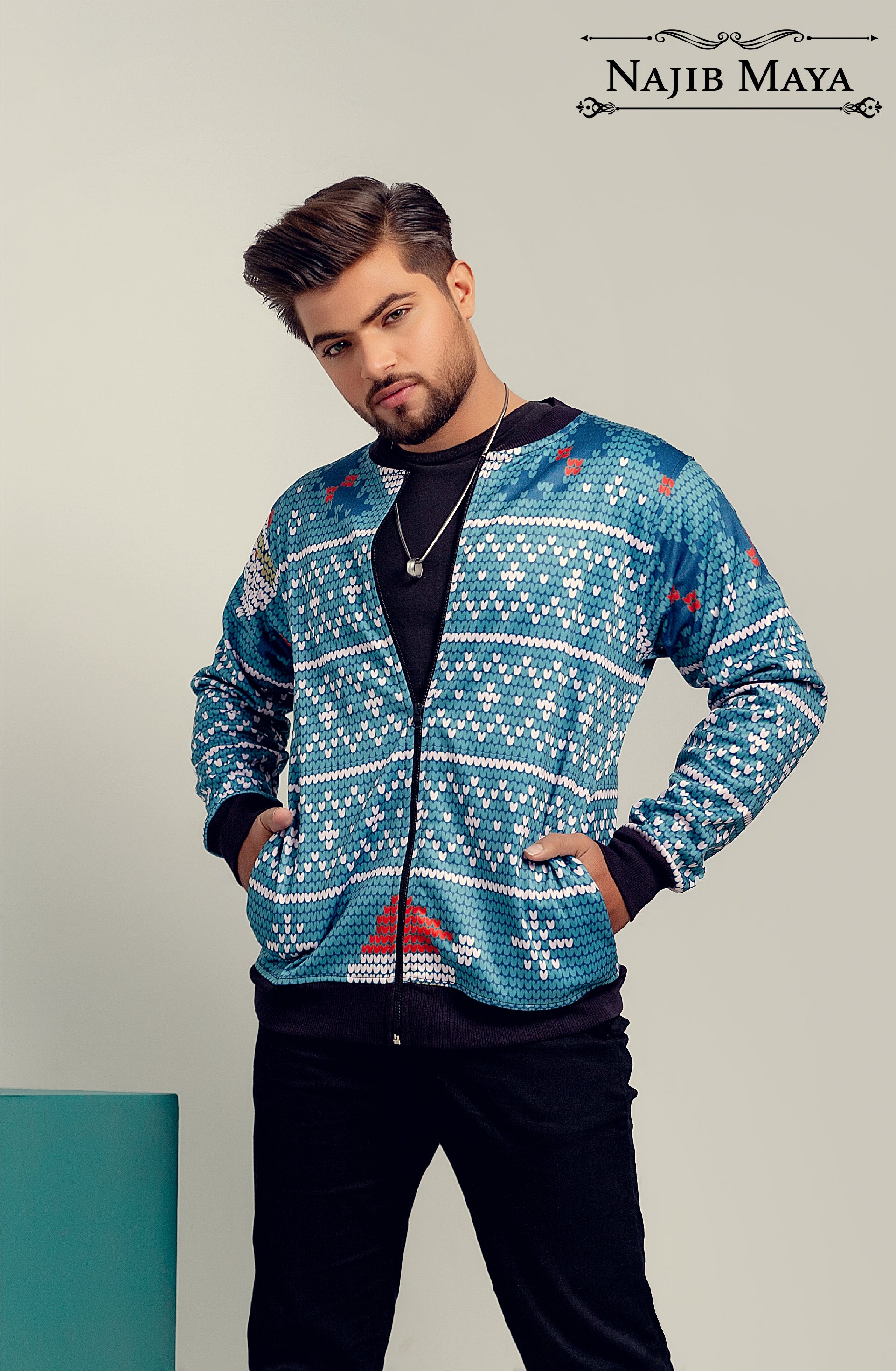 Charismatic Bomber Jacket For Men's Main image