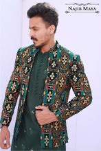 Load image into Gallery viewer, Multi Front Open Prince Coat For Men&#39;s