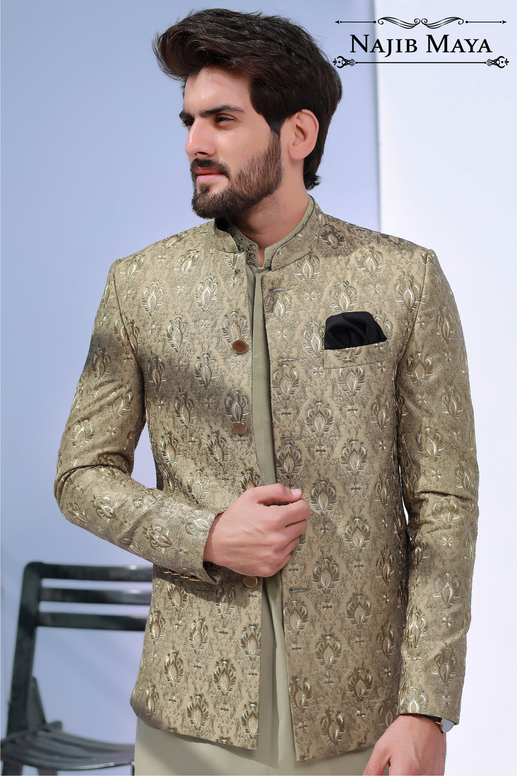 Pistachio Fancy Causal Prince Coat For Men's