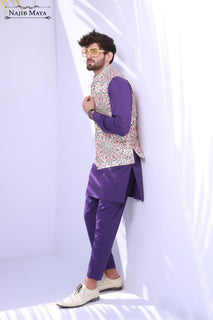 Multi Stylish Embroidery Waist Coat For Men's