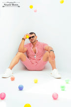 Pink Lining Short & Shirt For Men's