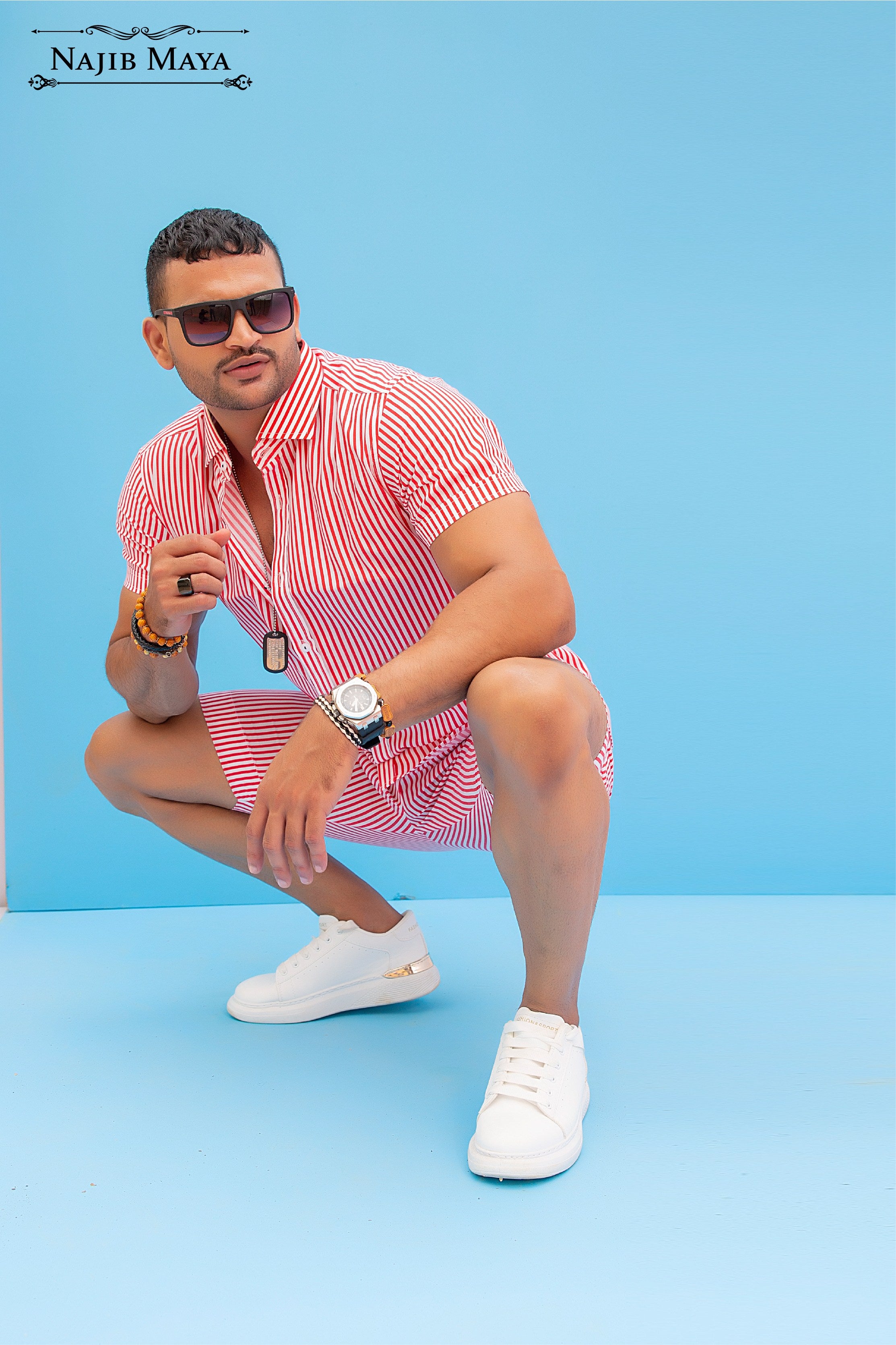 Pink Lining Short & Shirt For Men's Main image