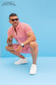 Pink Lining Short & Shirt For Men's