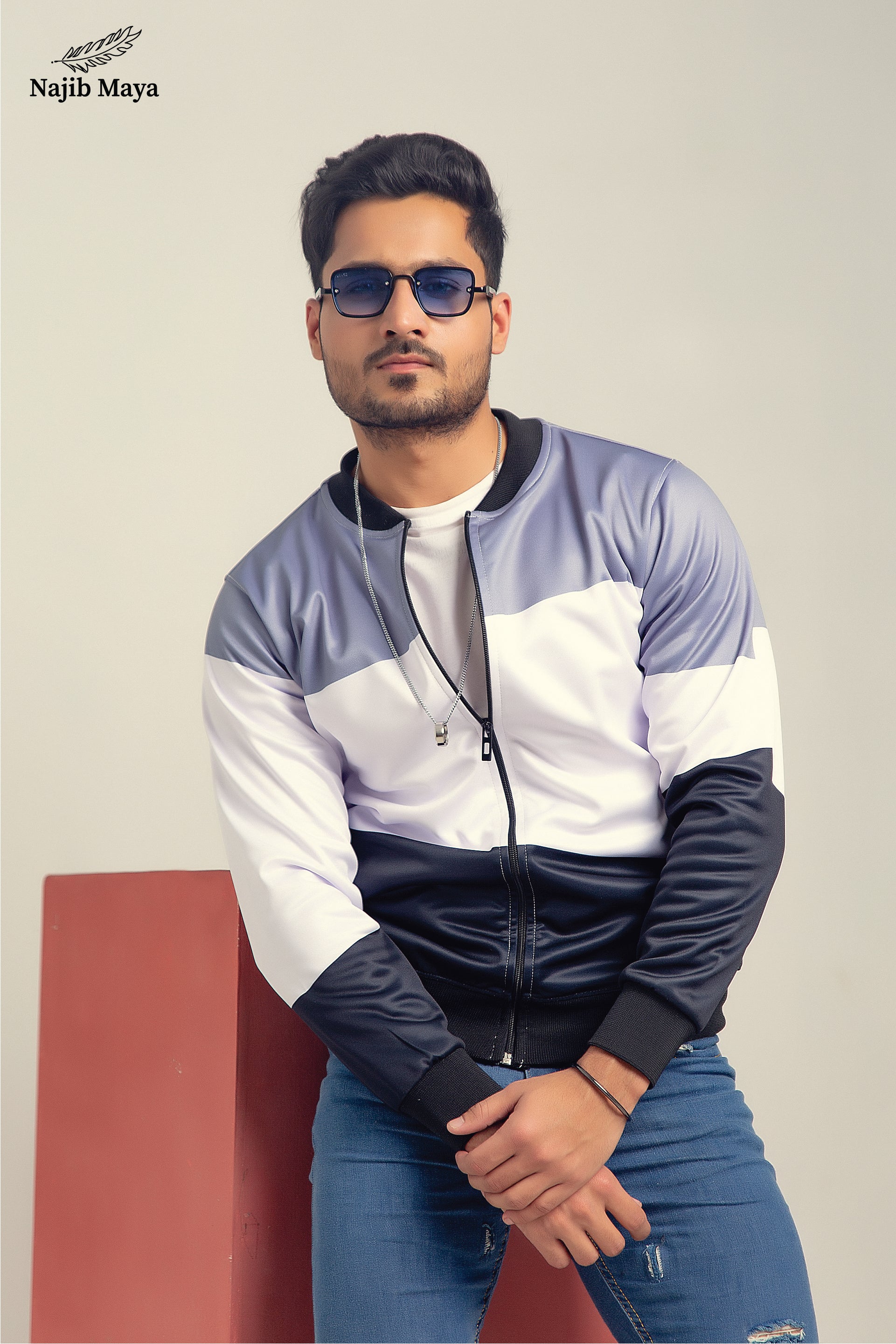 Tri Graceful Bomber Jacket For Men's Main image