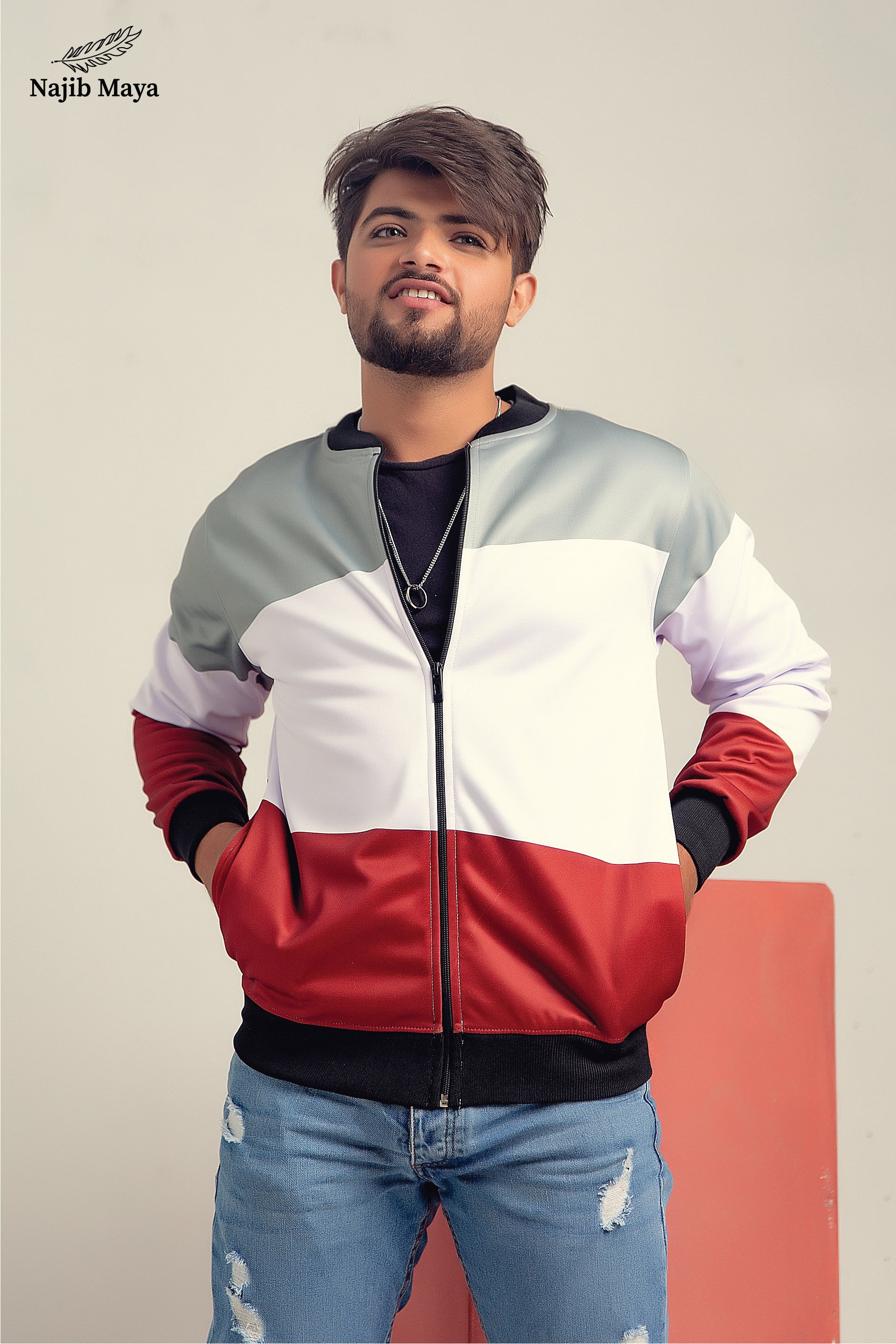 Tri Graceful Bomber Jacket For Men's Secondary image