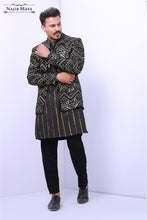 Load image into Gallery viewer, Black Sequence Prince Coat For Men&#39;s