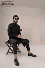 Load image into Gallery viewer, Black Embroidery Sherwani With Handwork For Men&#39;s