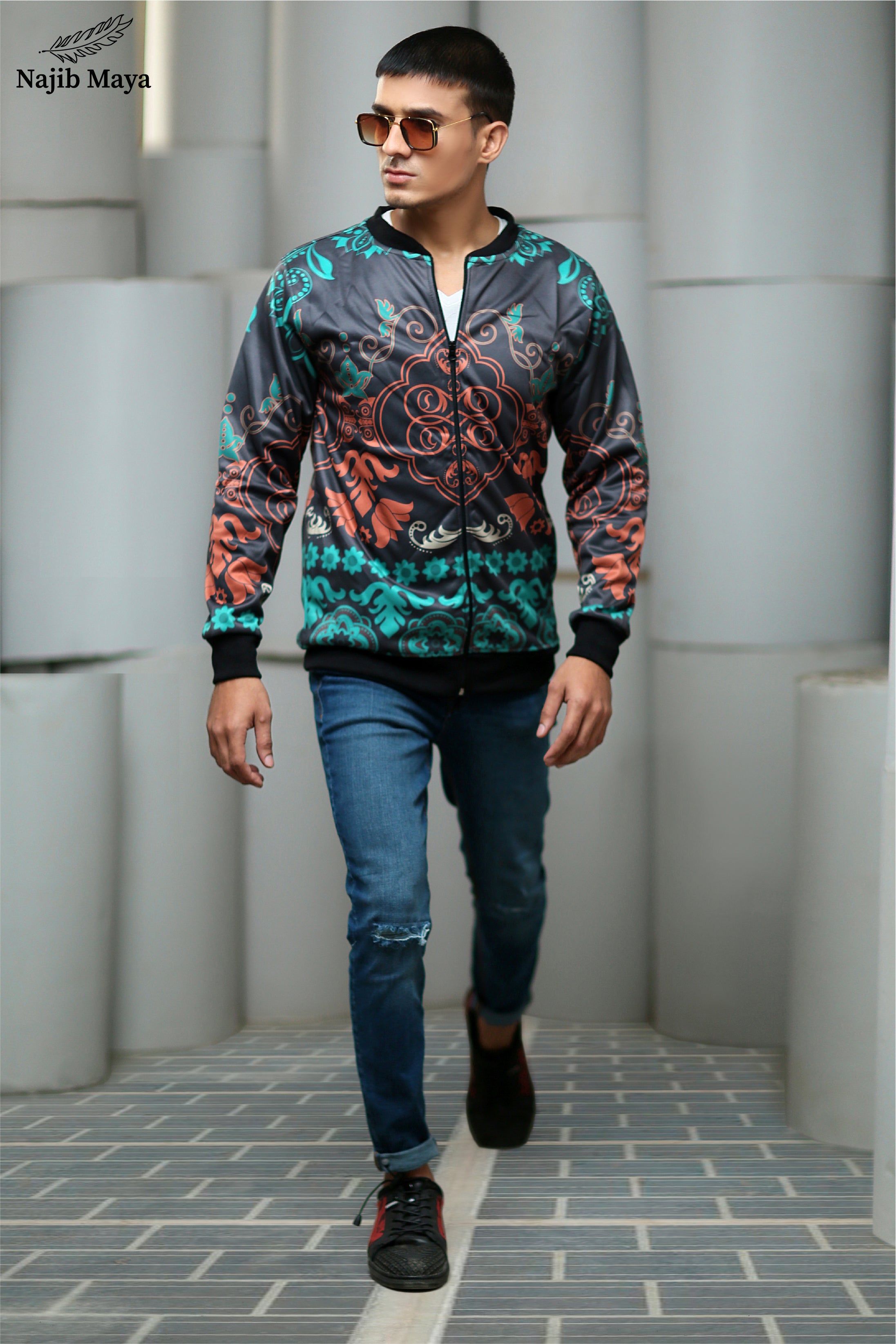Multi Bomber Jacket For Men's Main image
