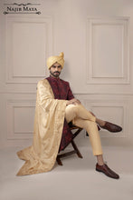 Load image into Gallery viewer, Maroon Hand Work Embroidered Sherwani For Men&#39;s