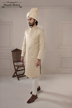 Load image into Gallery viewer, Off White Sequence Embroidered Sherwani For Men&#39;s