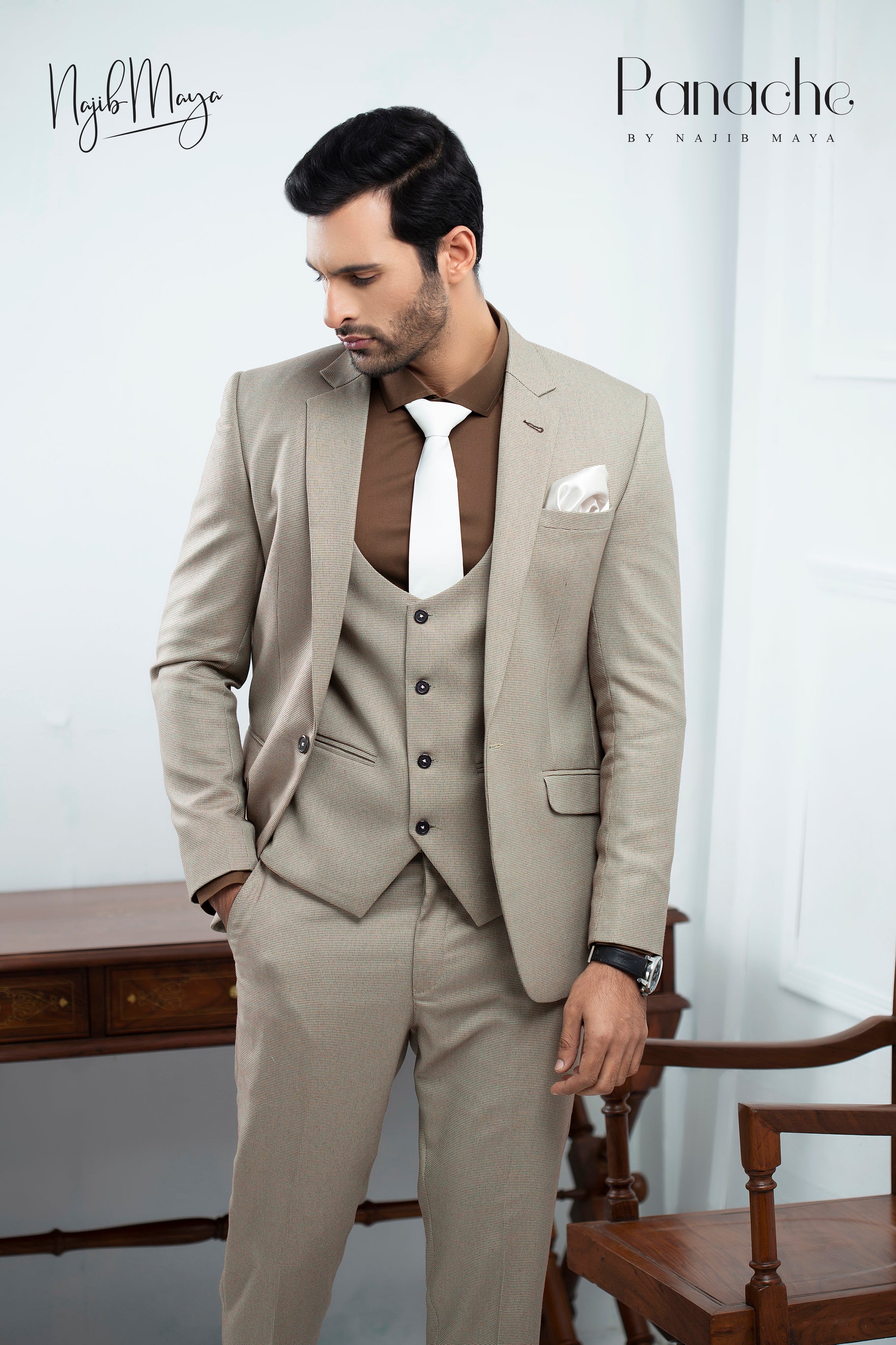 Grayish Coat Pant For Men's