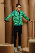 Load image into Gallery viewer, Green Leaf Bomber Jacket For Men&#39;s