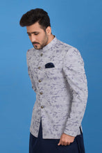 Load image into Gallery viewer, Gray Printed Prince Coat For Men&#39;s