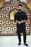 Black Kurta Pajama For Men's