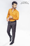 Mustard Gold Slim Fit Formal Shirt For Men's