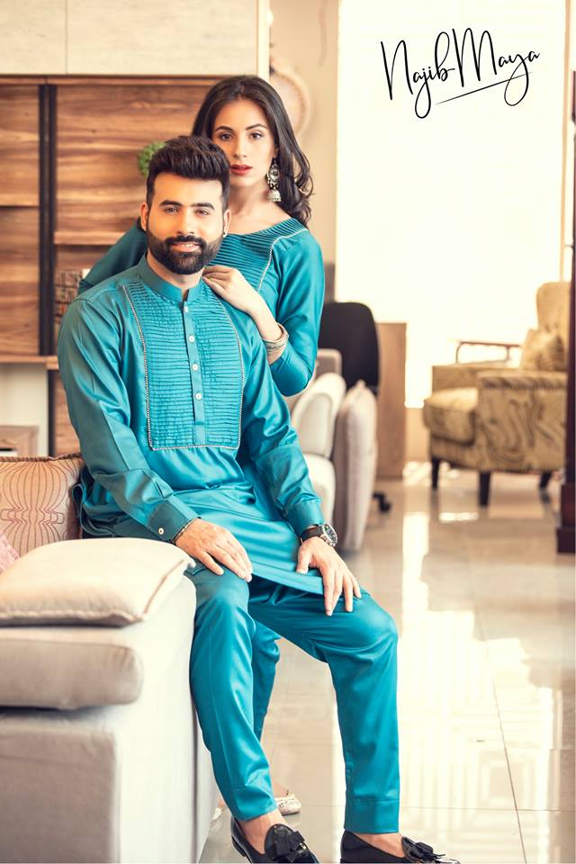 Greenish Kurta Pajama For Couples Main image