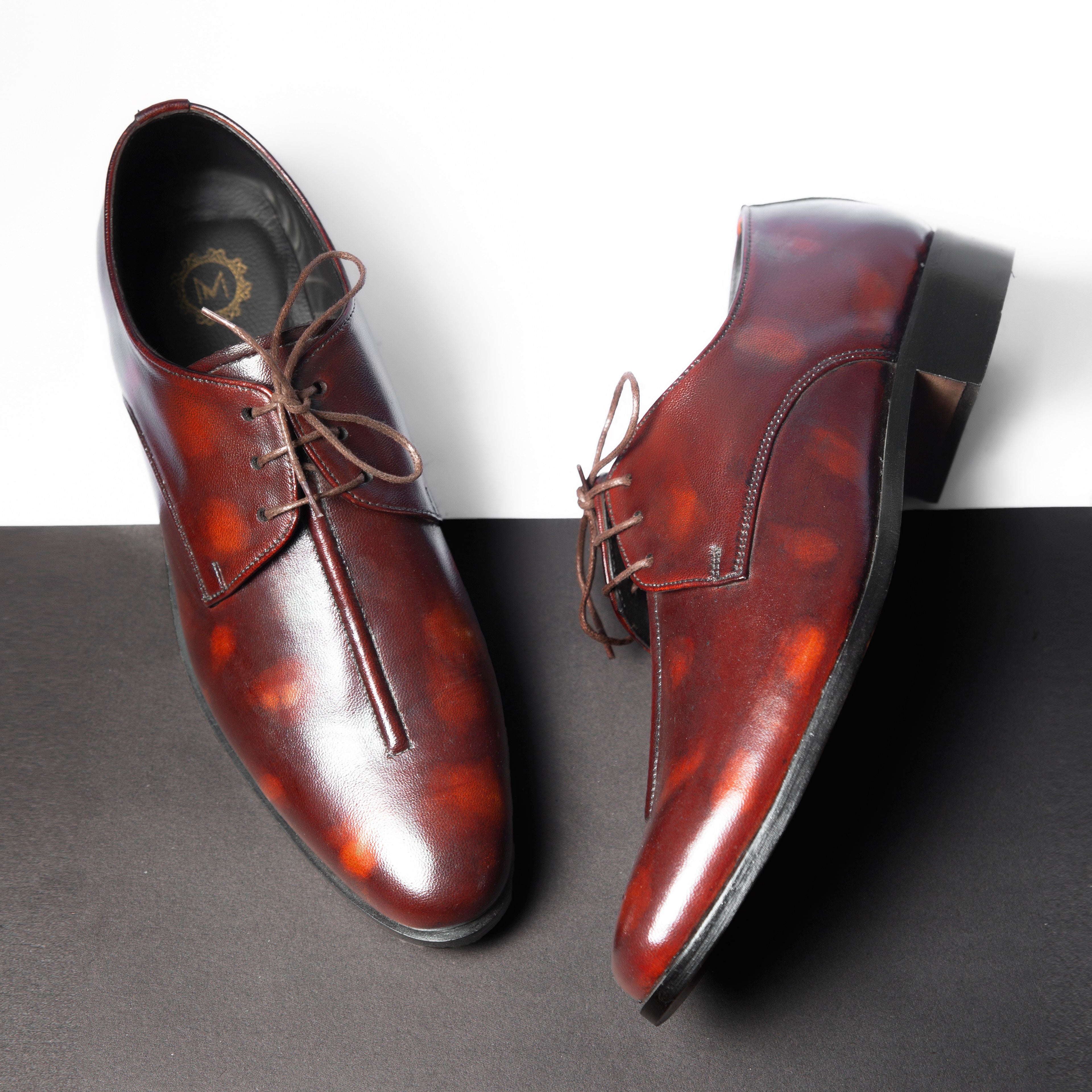 Brown Elegant Party Wear Shoes For Men's Main image