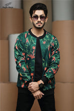 Load image into Gallery viewer, Sea Green Bomber Jacket For Men&#39;s