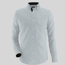 Load image into Gallery viewer, Gray Formal Shirt With Black Contrast For Men&#39;s