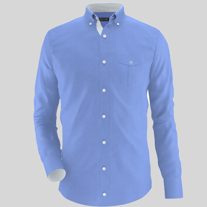 Sky Blue Formal Shirt For Men's