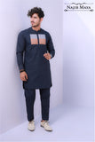 Navy Blue Stylish Kurta Pajama For Men's