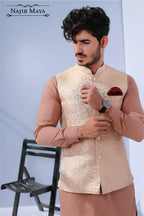Golden Elegant Waist Coat For Men's