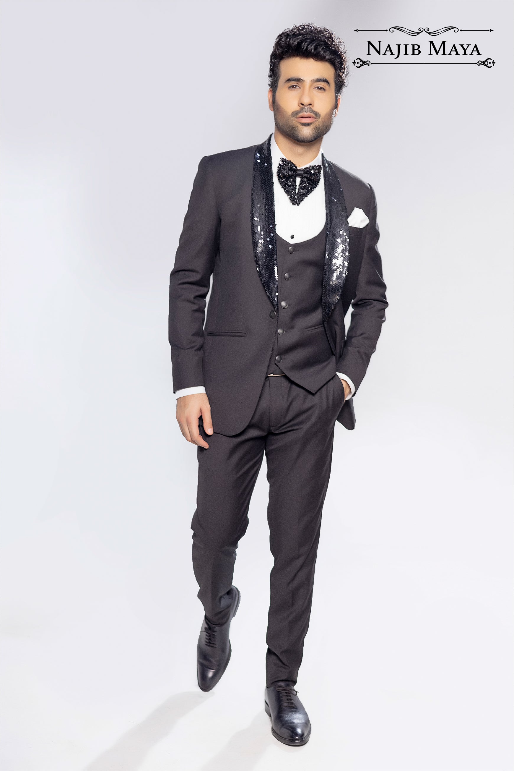 Black Stylish Coat Pant For Men's Main image