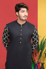 Load image into Gallery viewer, Black Sleeves Embroidery Kurta Pajama For Men&#39;s