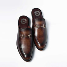 Load image into Gallery viewer, Brown Hand Made Banto Shoes For Men&#39;s