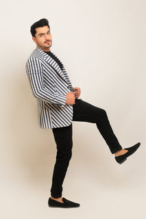 Black & White Coat For Men's