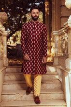 Load image into Gallery viewer, Red &amp; Golden Sherwani For Men&#39;s
