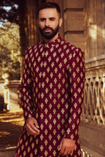 Load image into Gallery viewer, Red &amp; Golden Sherwani For Men&#39;s