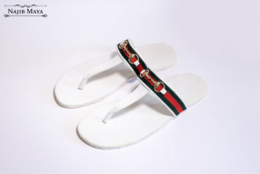 White Stylish Sliper For Men's