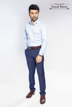 Load image into Gallery viewer, Sky Blue Slim Fit Formal Shirt For Men&#39;s