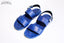 Blue Casual Pure Leather Sandal For Men's