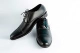 Black Pure Leather Hand Made Shoes For Men's