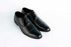 Black Pure Leather Hand Made Shoes For Men's