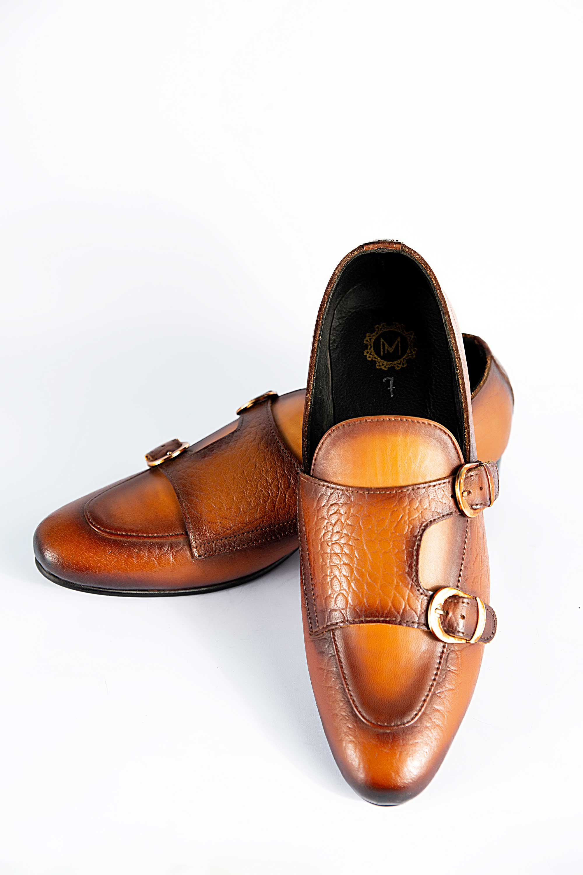 Light Brown Hand Made Shoes For Men's Main image