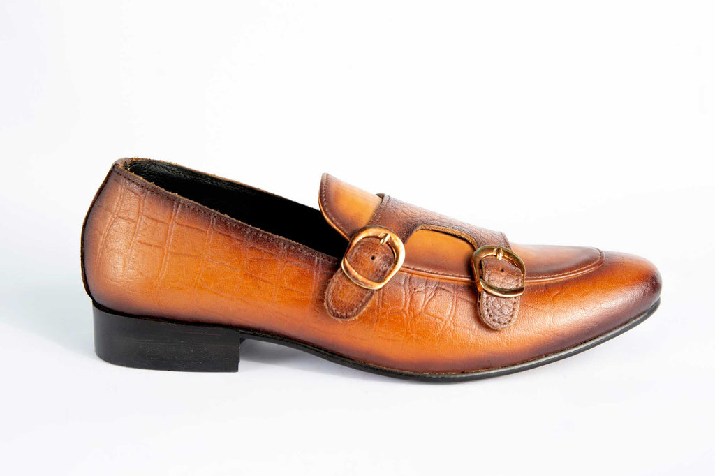 Light Brown Hand Made Shoes For Men's