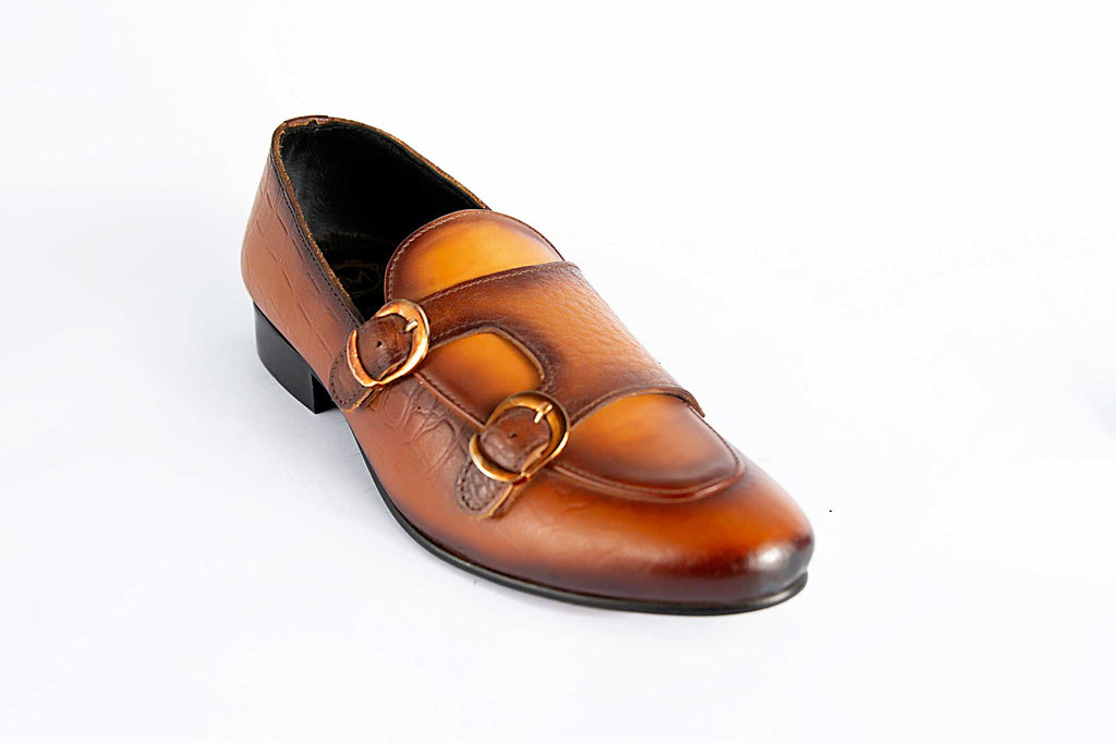 Light Brown Hand Made Shoes For Men's