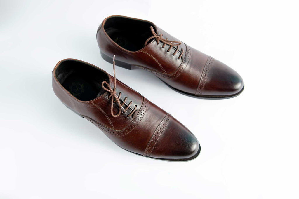 Dark Brown Elegant Party Wear Shoes For Men's