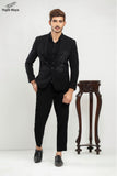 Black Elegent Suiting For Men's