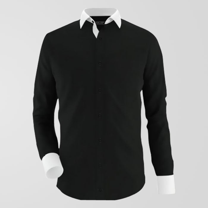 Black & White Formal Shirt For Men's Main image