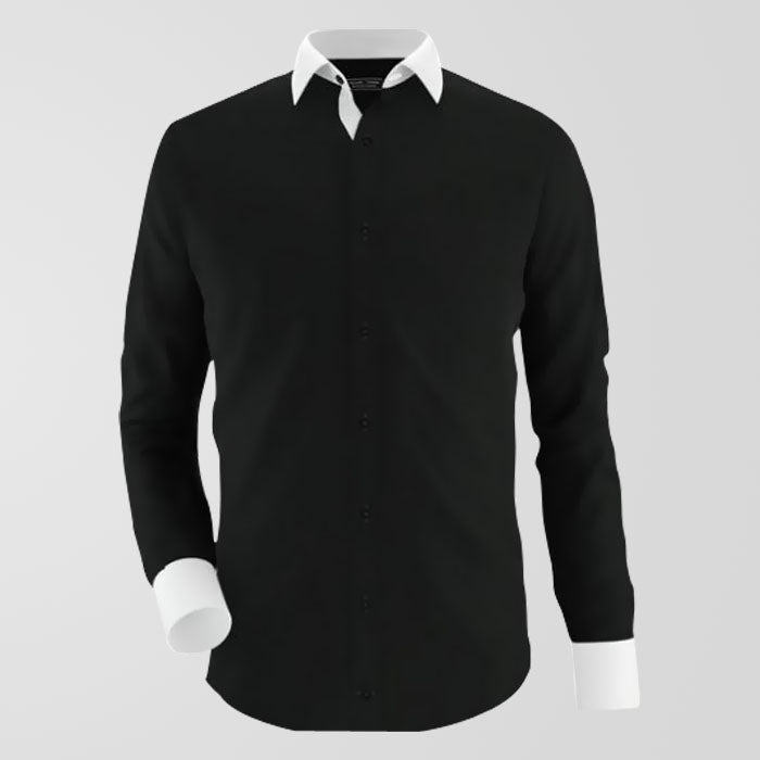 Black & White Formal Shirt For Men's