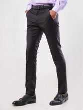 Load image into Gallery viewer, Black Plain Formal Dress Pants For Men&#39;s