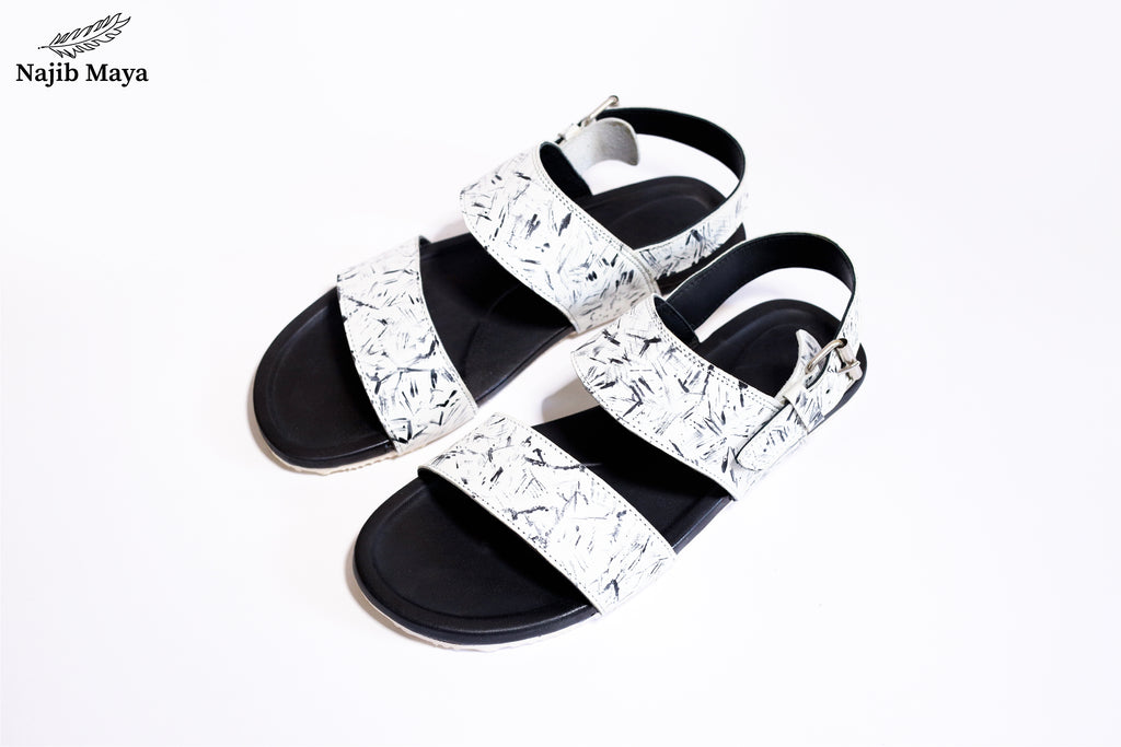 Black & White Stylish Sandal For Men's