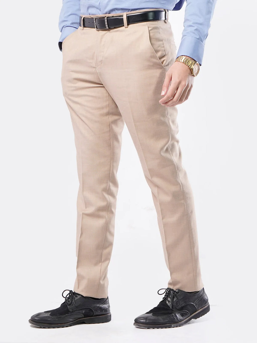 Camel Self Formal Dress Pant For Men's