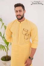 Load image into Gallery viewer, Lemon Kurta Pajama For Men&#39;s