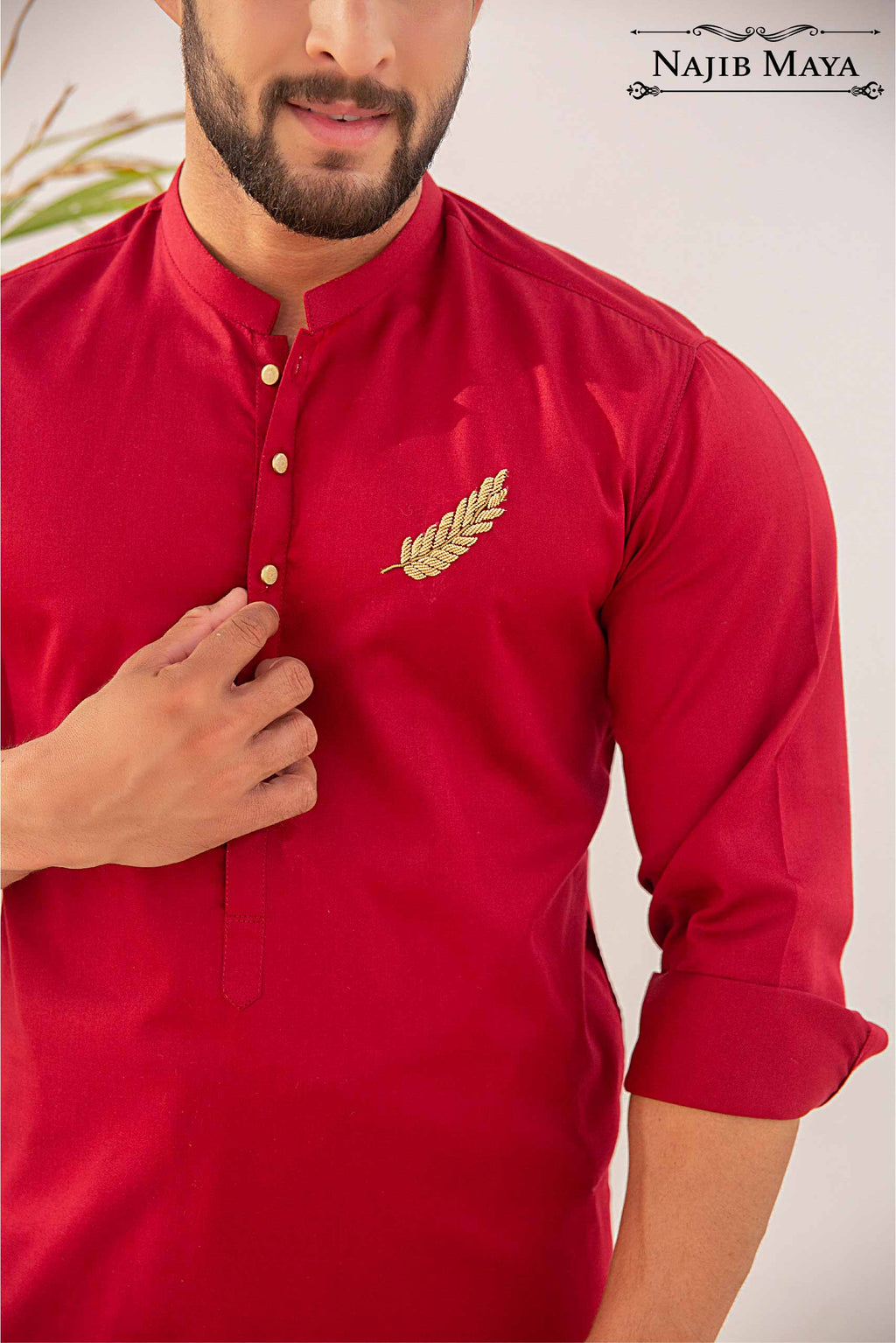 Maroon Kurta Pajama For Men's